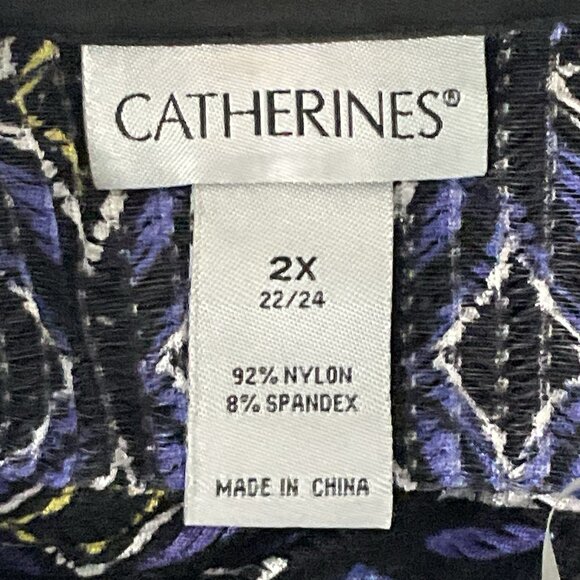 Catherines Cardigan‎ Women 2X Textured Multicolor Lightweight Coverup Open Front - Picture 3 of 14